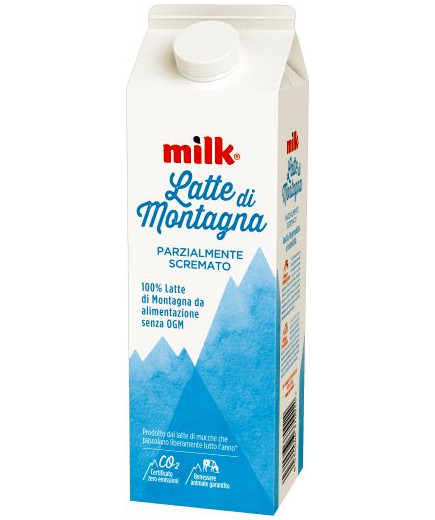 Milk Latte Di Montagna Lunga Conservazione lt.1 Parzialmente Scremato