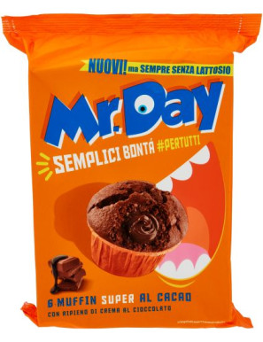 Vicenzi Mr.Day Muffin Cioccolato Senza Lattosio x6 gr.300