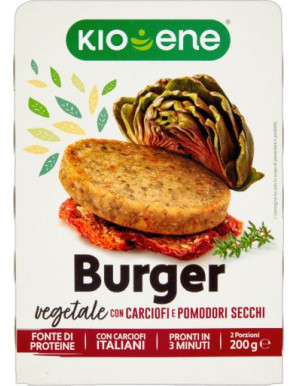Kioene Burger Vegetale Carciofi E Pomodori Secchi gr.200