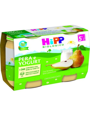 HIPP MERENDE DI FRUTTA PERA E YOGURT 2X125G
