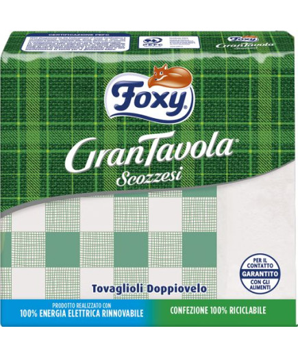 Foxy Tovagllia Gran Tavola Scozzese 33X33
