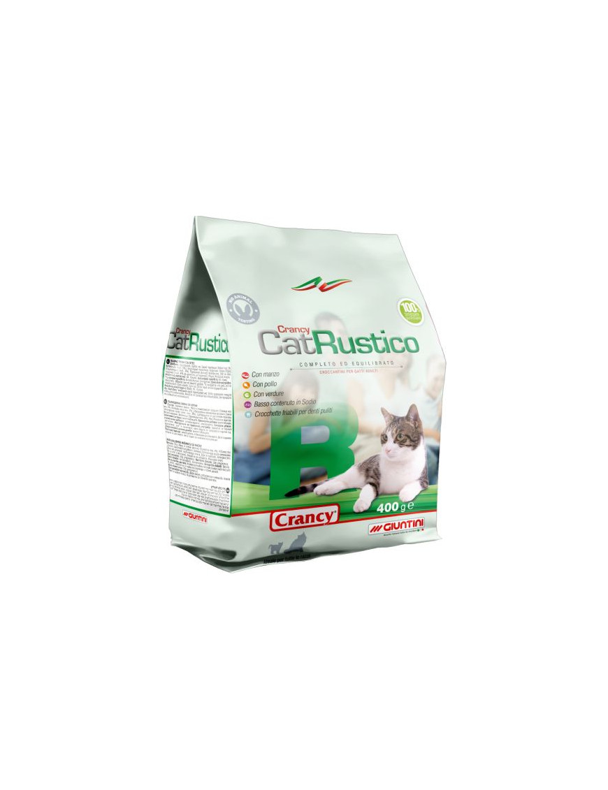 Crancy Snack Rustico Croccantini Gatto Manzo, Verdure e Pollo gr.400