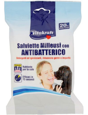 VITAKRAFT SALVIETTA MILLEUSI CON ANTIBATTERICO 20 PZ