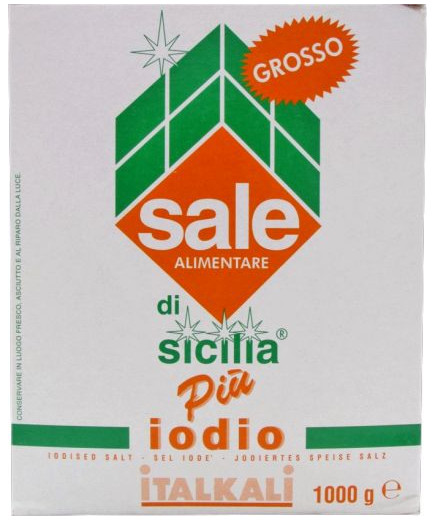 Italkali Sale Sicilia Grosso Piu' Iodio kg.1 -Astuccio-