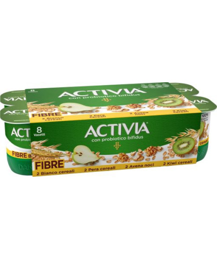 DANONE ACTIVIA FIBRE G.125 X8MIX(BIA/KIWI/COC/AVE-NOCI)