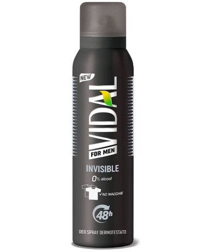 VIDAL DEO SPRAY ML.150 FOR MEN INVISIBLE