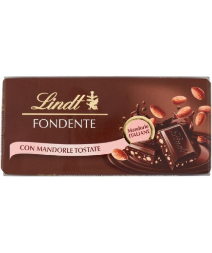 Lindt Tavoletta Cioccolato Fondente Con Mandorle gr.100