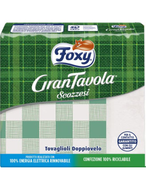 Foxy Tovagllia Gran Tavola Scozzese 33X33