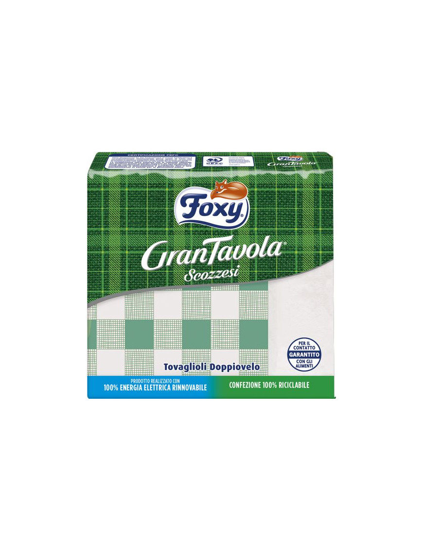 Foxy Tovagllia Gran Tavola Scozzese 33X33