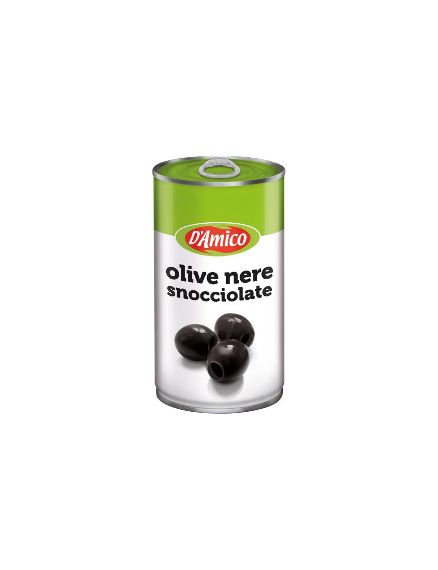 D'AMICO OLIVE NERE SNOCCIOLATE IN SALAMOIA G.350 LATTA