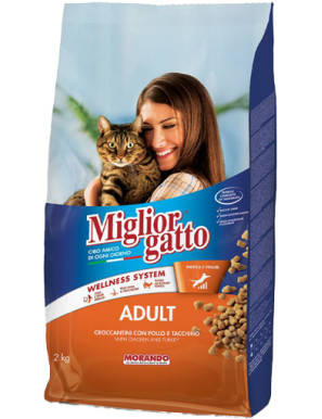 MORANDO MIGLIOR GATTO KG.2 CROCCHETTE POLLO-TACCH-VERD.