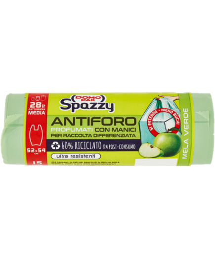 DOMOPAK SPAZZY PROFUMATI MELA 52X54CM (VERDE) X15PZ