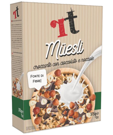 RT  MUESLI CROCCANTE SL CIOCC. FONDENTE E NOCCIOLE G.375