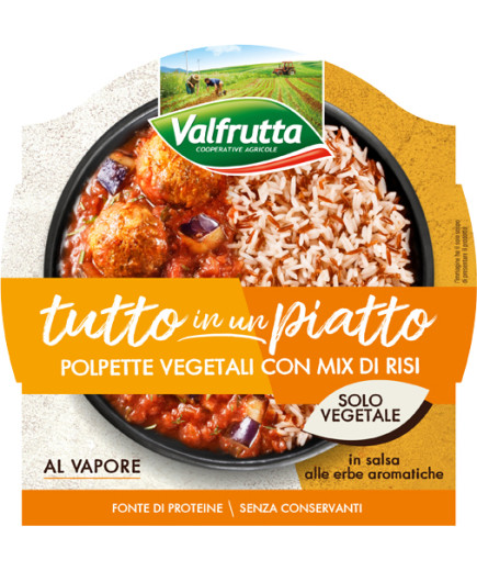 VALFRUTTA TUTTO IN UN PIATTO POLPET.VEGET.C/MIX RISI 280 GR.