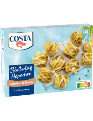 COSTA BOCCONCINI DI PASTA SFOGLIA CON GAMBERI G.240