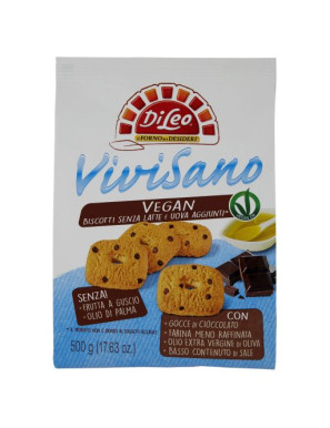 DILEO BISC. SENZA LATTE E UOVA C/GOCCE CIOC. -VIVISANO-VEG.