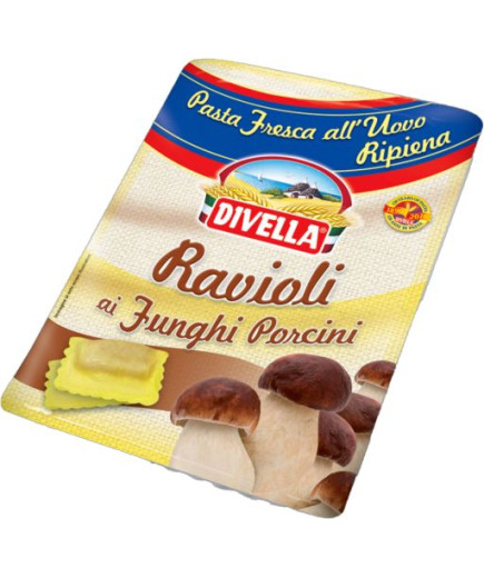 DIVELLA RAVIOLI FUNGHI PORCINI G.250 -PASTA FRESCA-