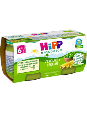 HIPP OMOGENEIZZATO VERDURE ELEGUMI 2X80G