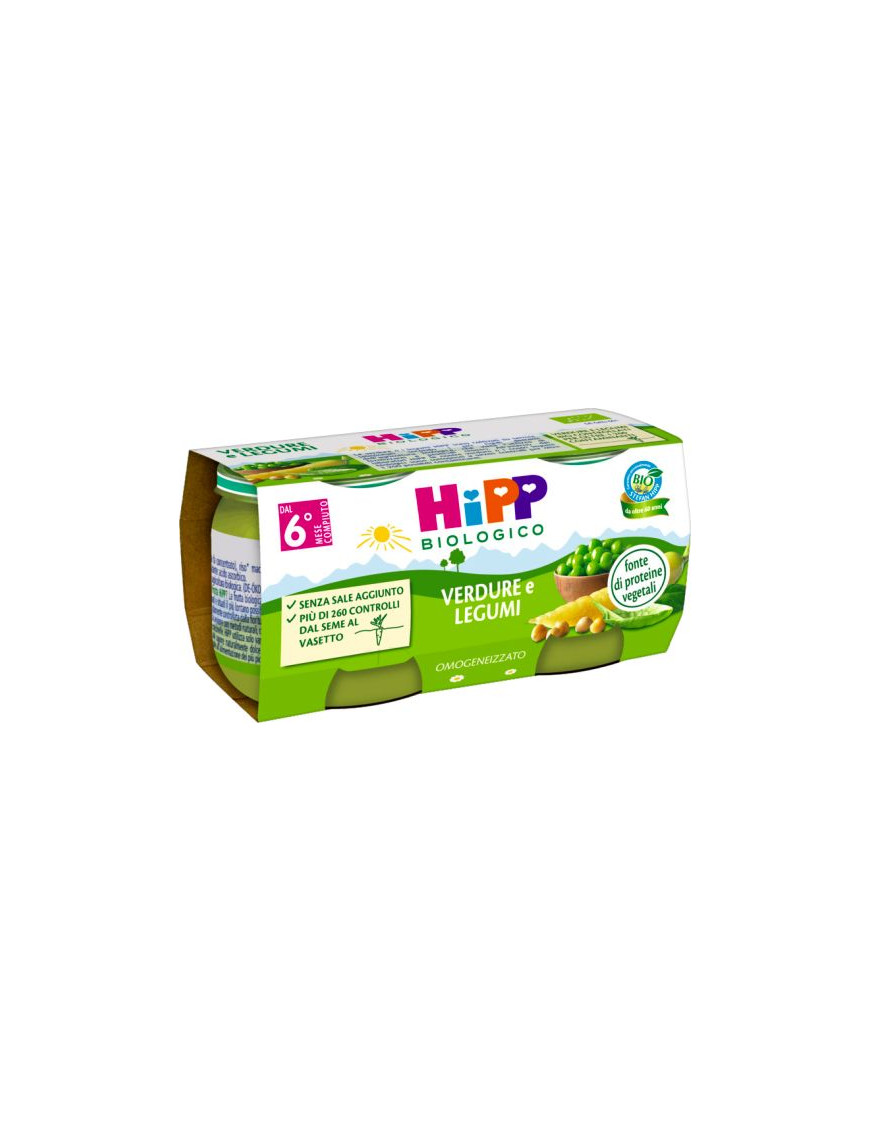 HIPP OMOGENEIZZATO VERDURE ELEGUMI 2X80G