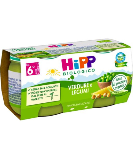 HIPP OMOGENEIZZATO VERDURE ELEGUMI 2X80G