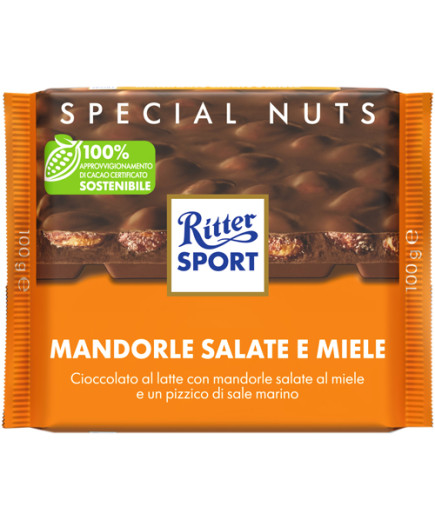 RITTER SPORT TAVOLETTA CIOCC.MANDORLE SALATE E MIELE G.100