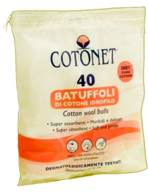 COTONET BATUFFOLO BIANCO IN COTONE PZ. 40