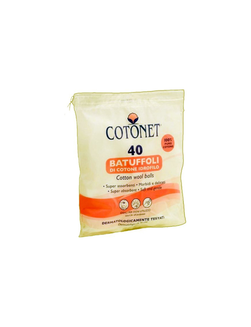 COTONET BATUFFOLO BIANCO IN COTONE PZ. 40