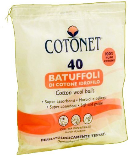 COTONET BATUFFOLO BIANCO IN COTONE PZ. 40