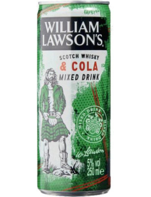 WILLIAM LAWSON'S SCOTCH WHISKY& COLA CL.25 LATTINA