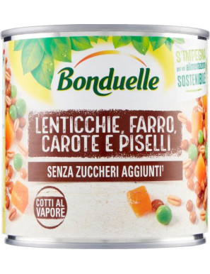 BONDUELLE LENTICCHIE FARRO PISELLI E CAROTE GR 300 LATTA