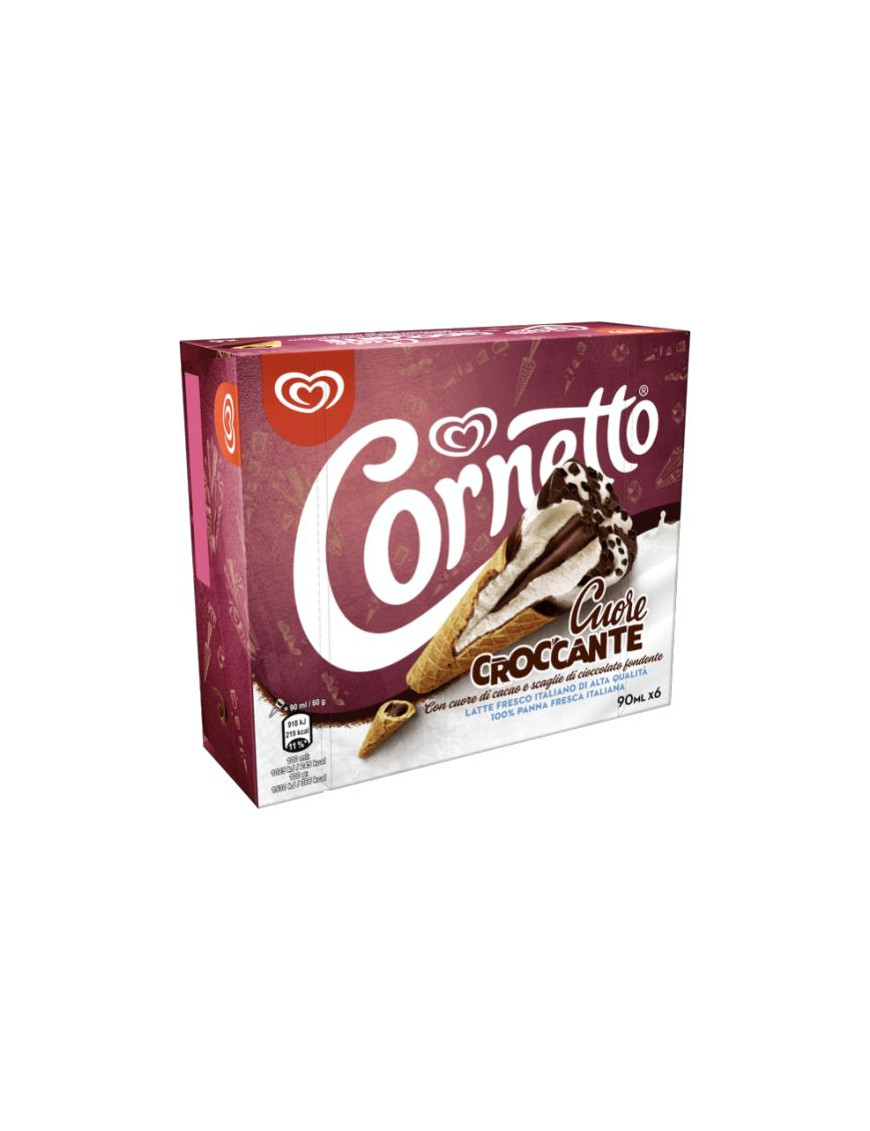 ALGIDA CORNETTO CUORE CROCCANTE CACAO X6 G.360