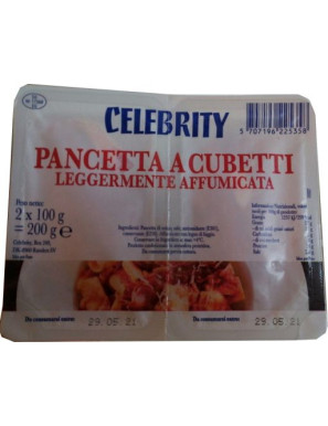 CELEBRITY PANCETTA A CUBETTI AFFUM. G. 100X2