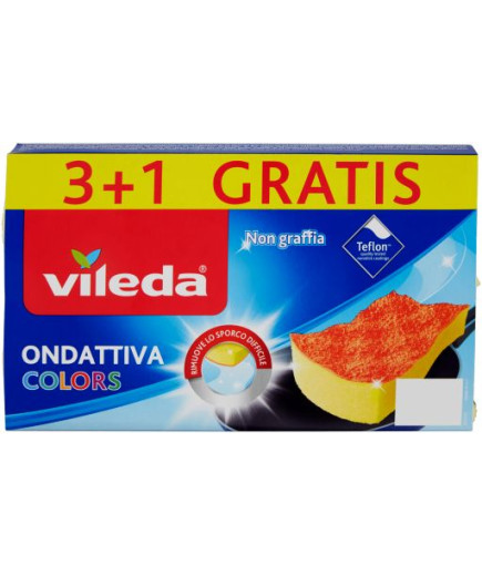 VILEDA ONDATTIVA COLORS 3+1 SPUGNA ABRASIVA