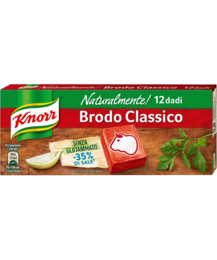 KNORR DADO CLASSICO X10+2G.109 S/GLUTAMMATO NATURALM. -SALE