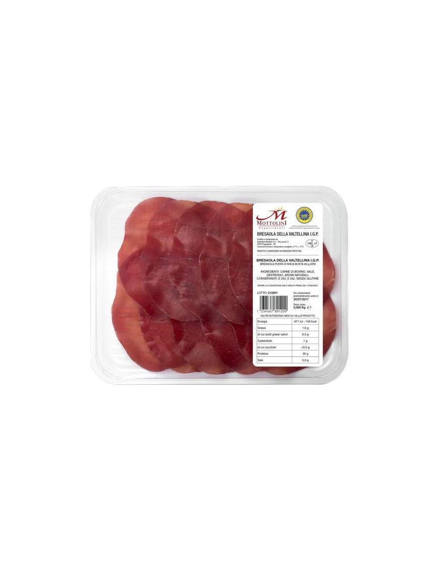 Mottolini Bresaola Della Valtellina IGP Punta D'Anca gr.80