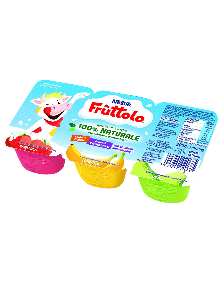 Nestle Fruttolo Misto Singolo Fragola/Pera/Banana gr.300