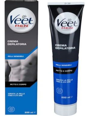 Veet Men Crema Depilatoria Pelli Sensibili ml.200