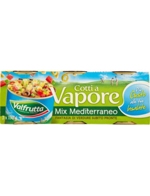 VALFRUTTA GRANMIX MEDITERRANEO COTTI A VAPORE GR.150X3