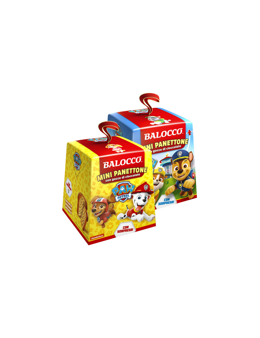 BALOCCO PANETTONE MINI C/GOCCE CIOCC. G.100 PAW PATROL