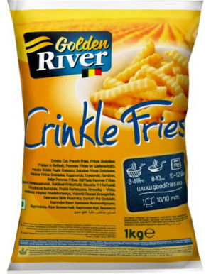 GOLDEN RIVER PATATE FRITTE CRINKLE FRIES KG.1 FRISE' 10M