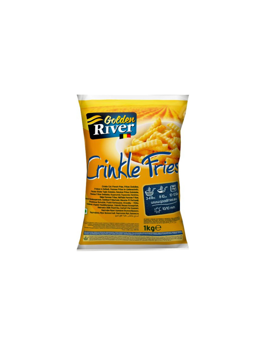 GOLDEN RIVER PATATE FRITTE CRINKLE FRIES KG.1 FRISE' 10M