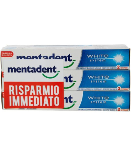 MENTADENT DENT.WHITE SYSTEM ML.75X3 (TRIPACCO)