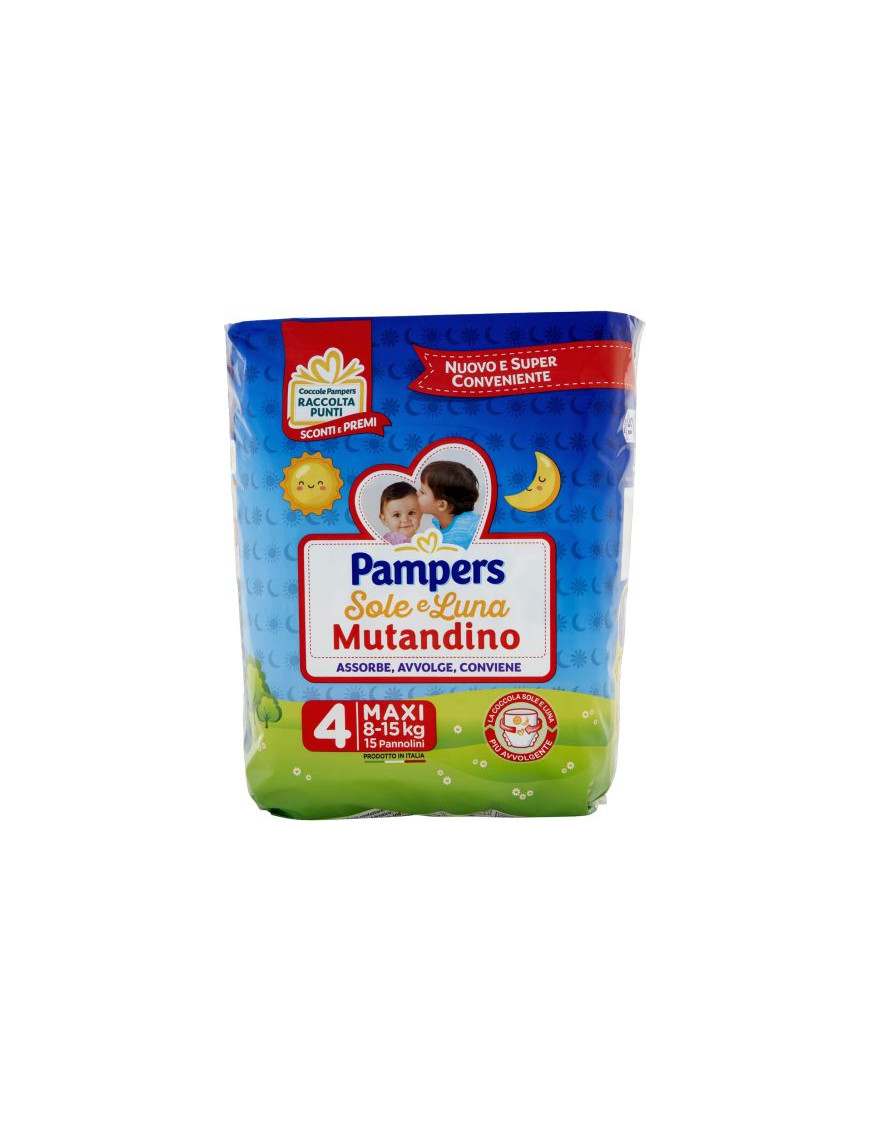 PAMPERS SOLE E LUNA MUTANDINO MAXI X15 KG.8-15