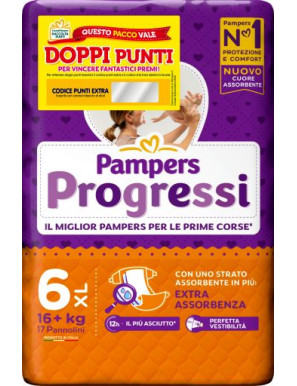 PAMPERS PROGRESSI XL PZ.17 (16+KG) PANNOLINI