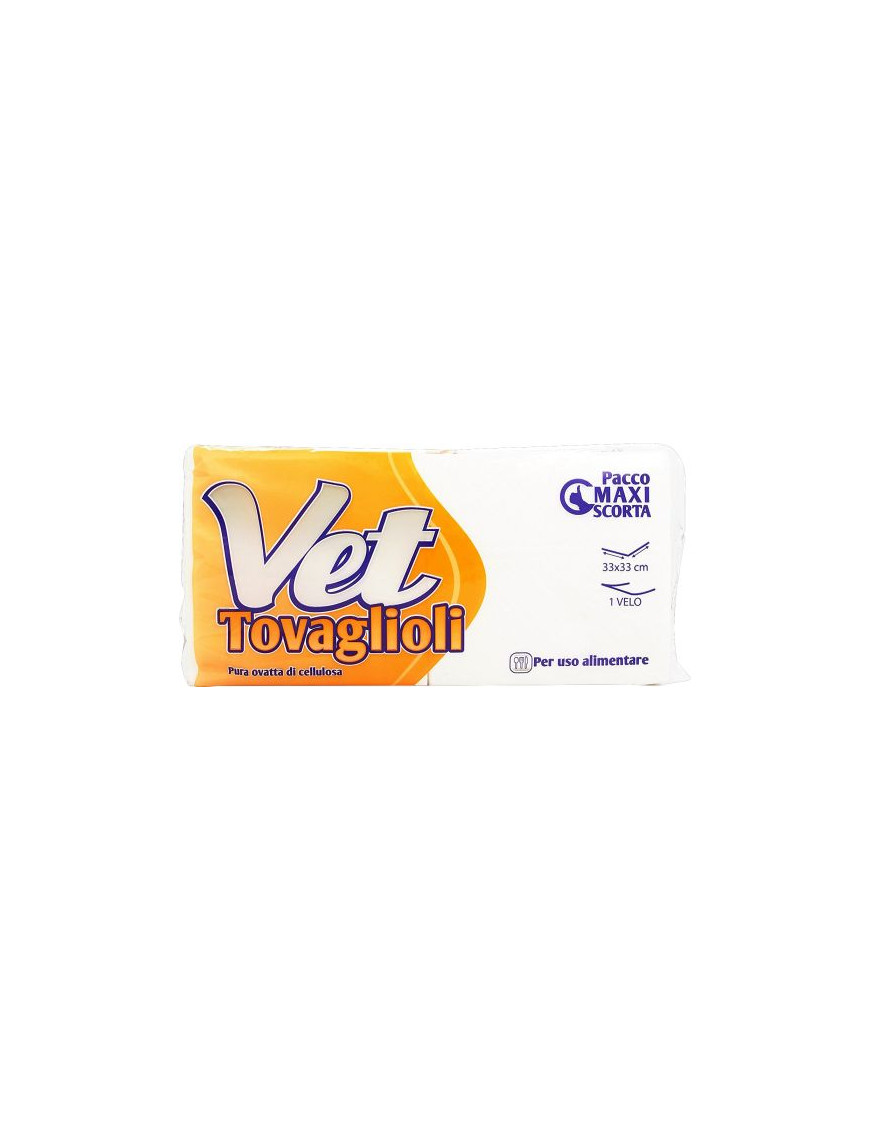 Vet Tovaglioli Maxipack 1 Velo 33X33 Bianco