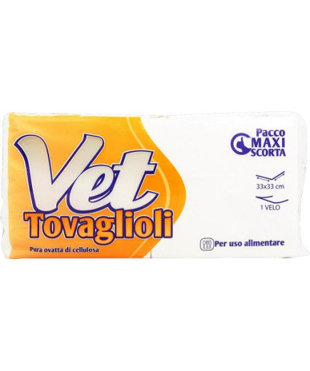 Vet Tovaglioli Maxipack 1 Velo 33X33 Bianco