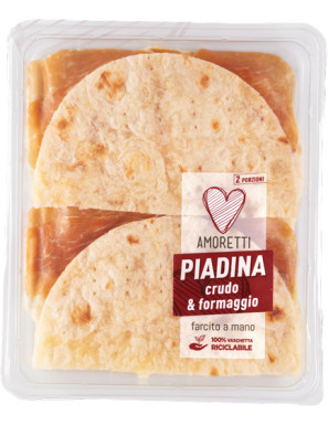 AMORETTI PIADINA CON PROSCIUTTO CRUDO E FORMAGGI GR.180