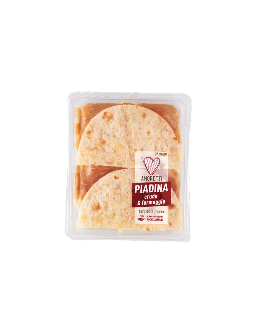 AMORETTI PIADINA CON PROSCIUTTO CRUDO E FORMAGGI GR.180