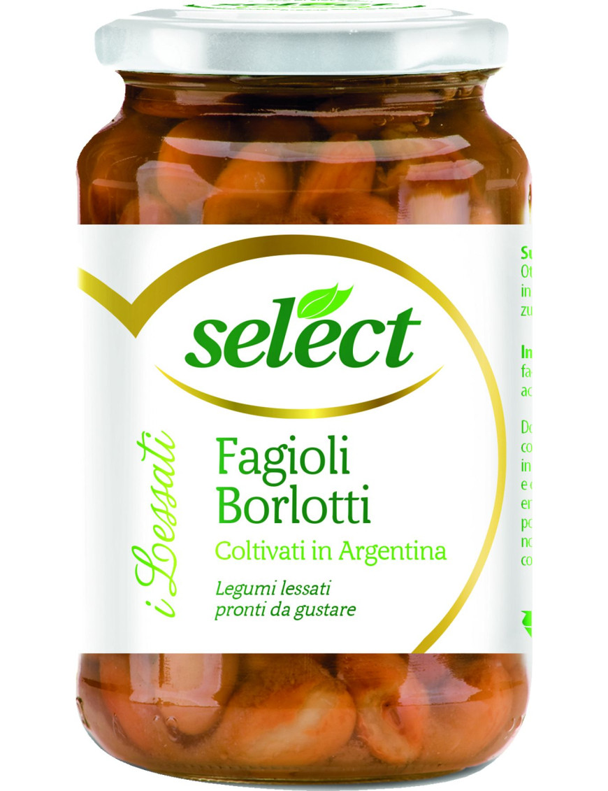 Select Fagioli Borlotti Vaso In Vetro gr.360 Argentina'Dal Mondo'