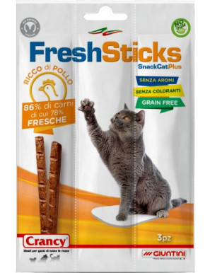 Crancy Fresh Sticks Snack manzo Pollo Gatto gr.15